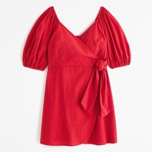Abercrombie Puff Sleeve Mini Dress - New w Tags